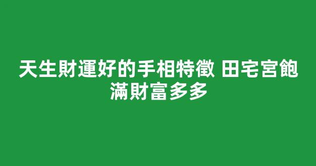 天生財運好的手相特徵 田宅宮飽滿財富多多